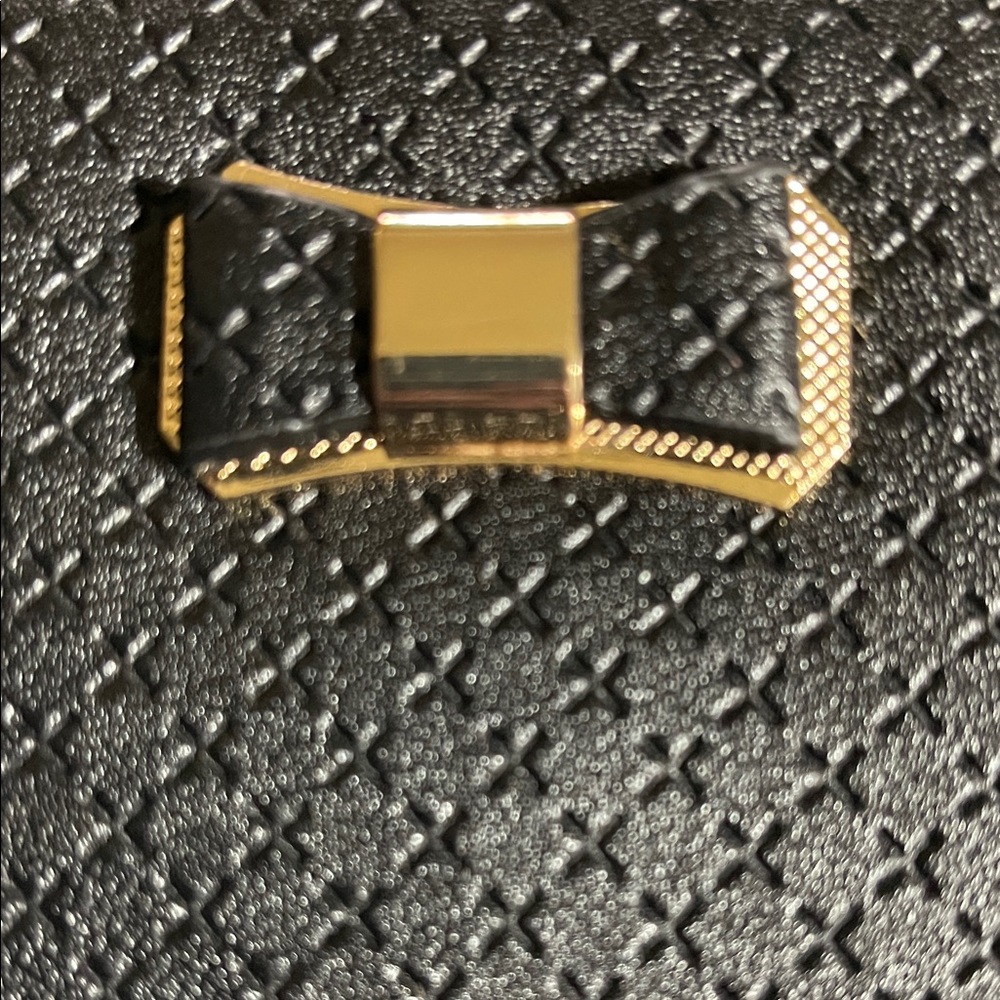 Elegant Black Wallet with Gold Accents NWOT - Picture 4 of 6